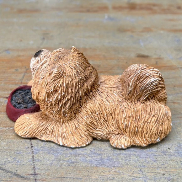 Vintage 90s Sandicast Red Chow Handcast Hand Painted Figurine Signed S Brue - Picture 4 of 7